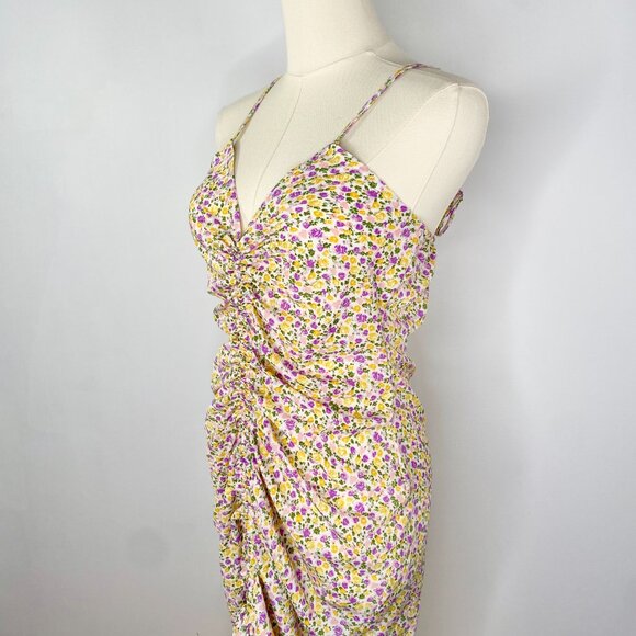Cupshe - Floral Purple / Yellow Maxi Summer Dress - Picture 5 of 9